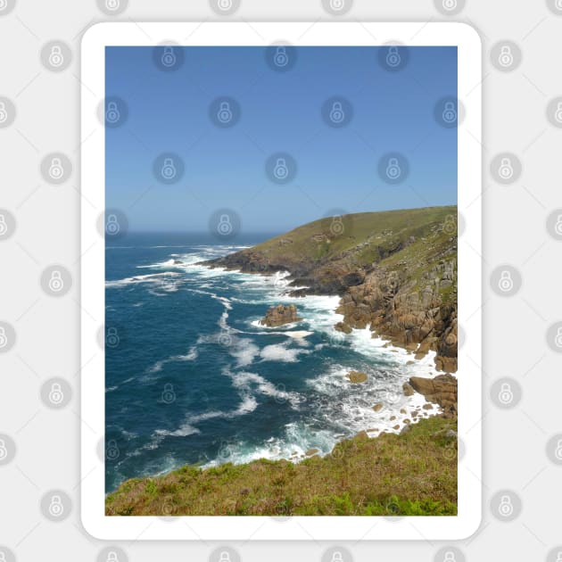Cornish Coast Sticker by Chris Petty